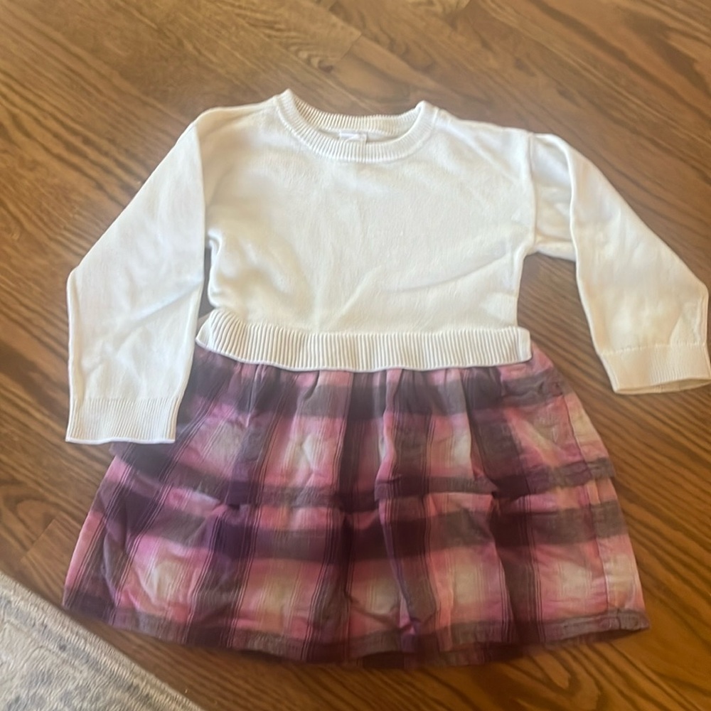 Gap flannel skirted sweater dress  3t